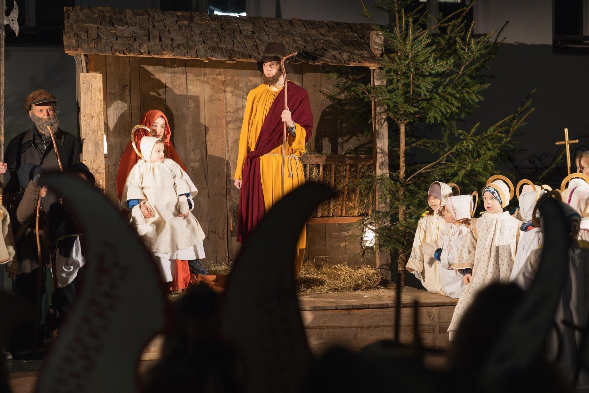 Natale in montagna - culla vivente