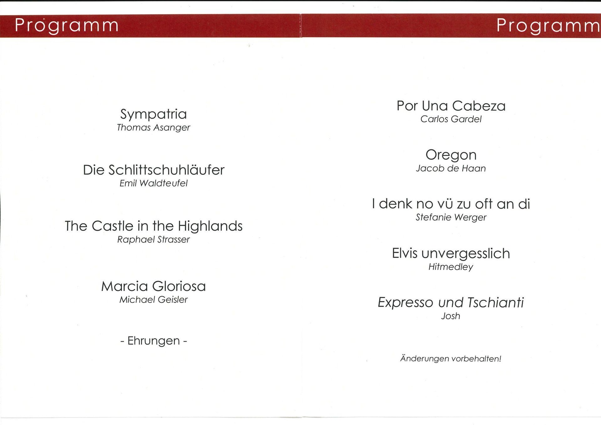 Spring Concert 2025 Program